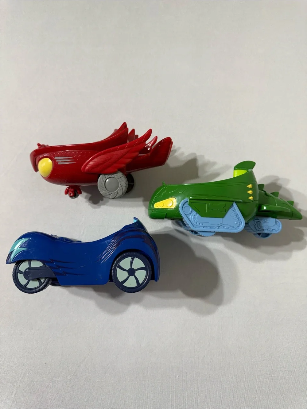 PJ Masks 3 Action Figures & 3 Vehicles-Owlette, Gekko, Catboy